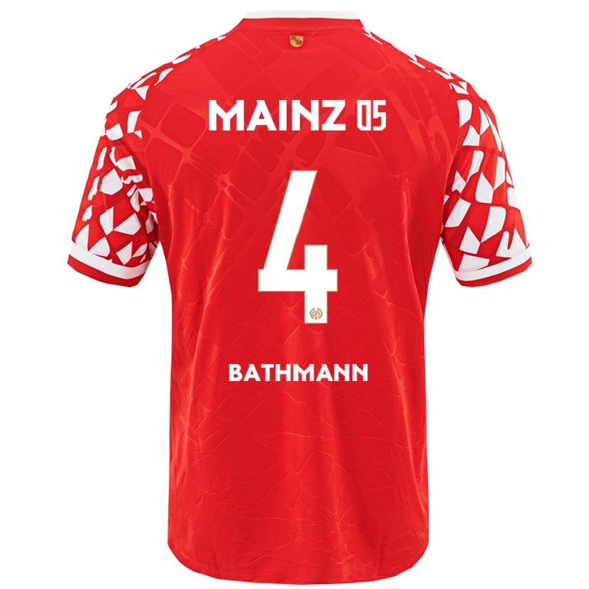 Danxen Dětské Kara Bathmann #4 Červená Bílá Domů Hráčské Dresy 2025/26 Dres