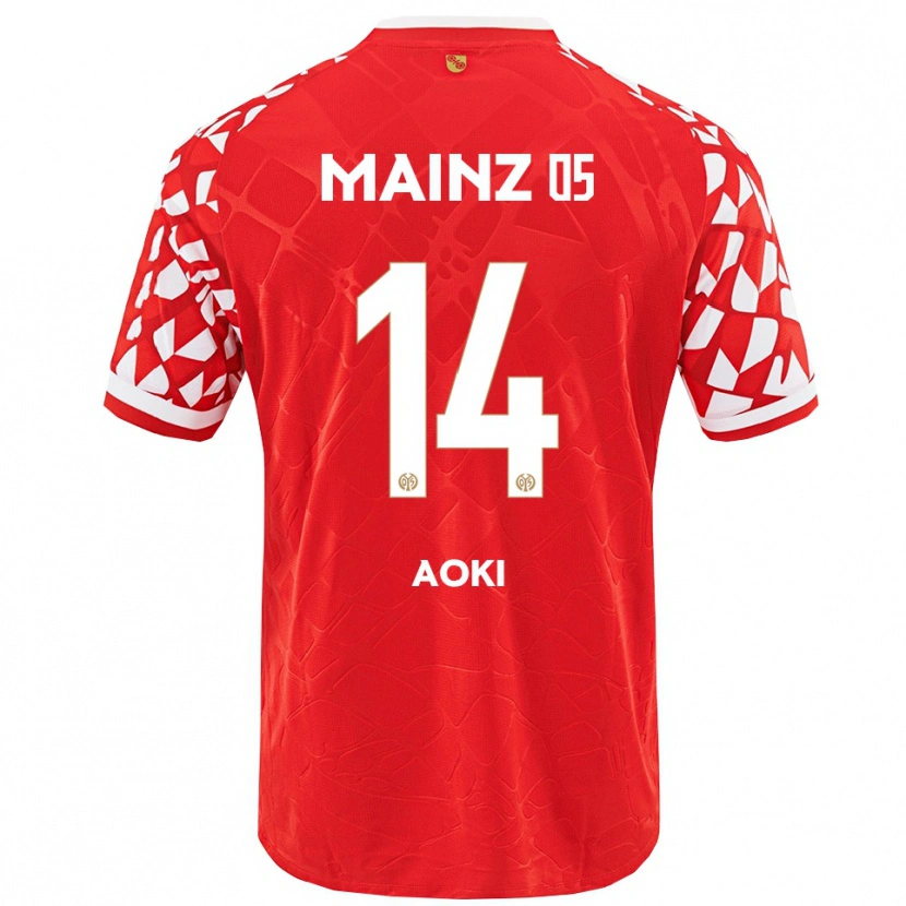 Danxen Dětské Hiyori Aoki #14 Červená Bílá Domů Hráčské Dresy 2025/26 Dres