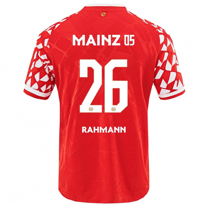 Danxen Dětské Luke Rahmann #26 Červená Bílá Domů Hráčské Dresy 2025/26 Dres