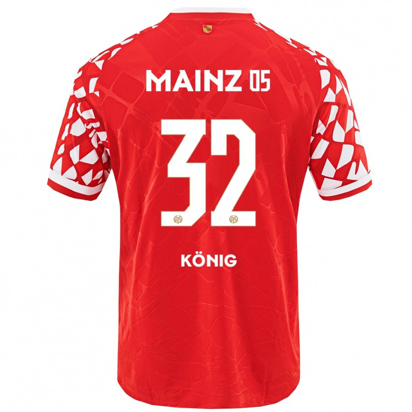 Danxen Dětské Raúl König #32 Červená Bílá Domů Hráčské Dresy 2025/26 Dres