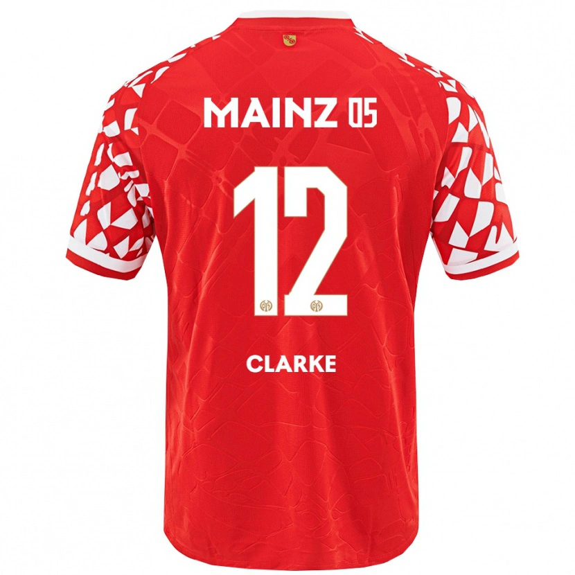 Danxen Dětské Sarah Clarke #12 Červená Bílá Domů Hráčské Dresy 2025/26 Dres