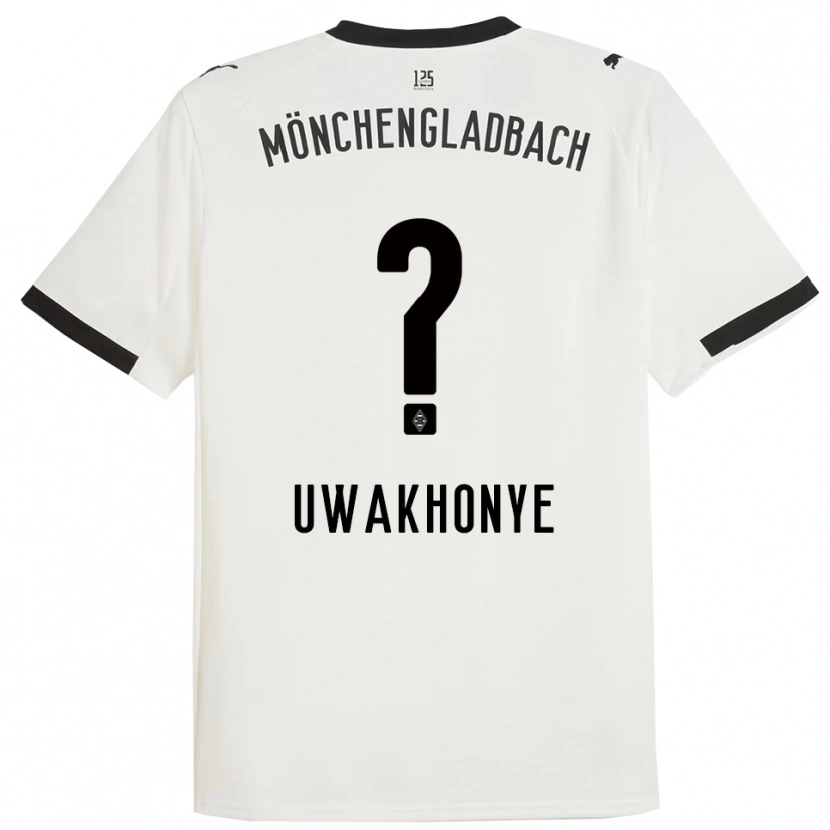 Danxen Dětské Joel Uwakhonye #0 Bílá Černá Domů Hráčské Dresy 2025/26 Dres