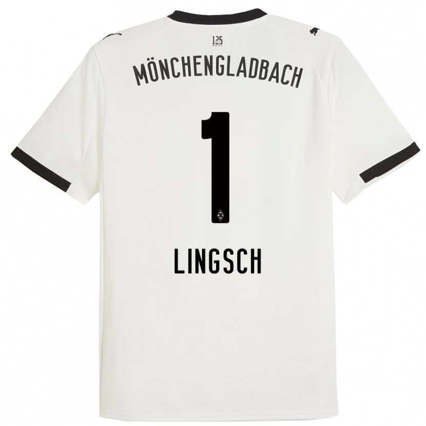 Danxen Dětské Tina Lingsch #1 Bílá Černá Domů Hráčské Dresy 2025/26 Dres