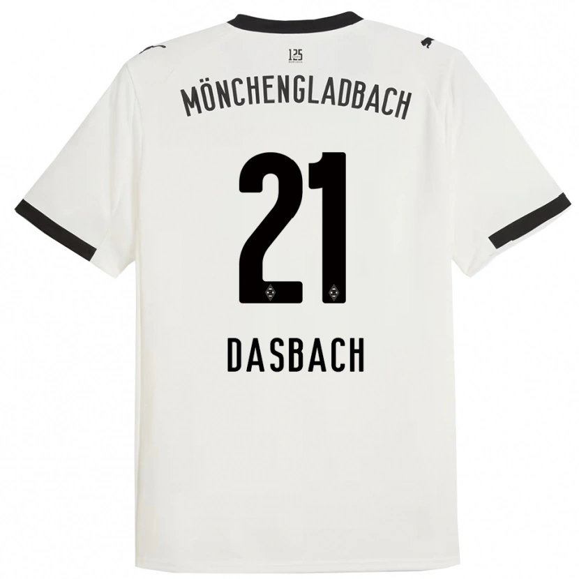 Danxen Dětské Yannik Dasbach #21 Bílá Černá Domů Hráčské Dresy 2025/26 Dres