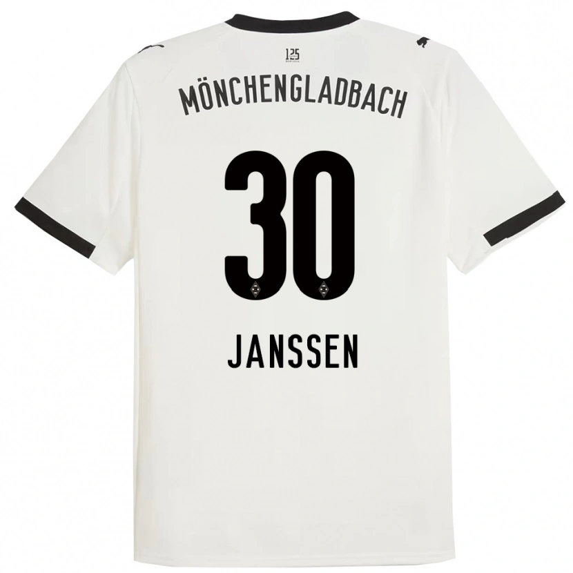 Danxen Dětské Annalena Janssen #30 Bílá Černá Domů Hráčské Dresy 2025/26 Dres