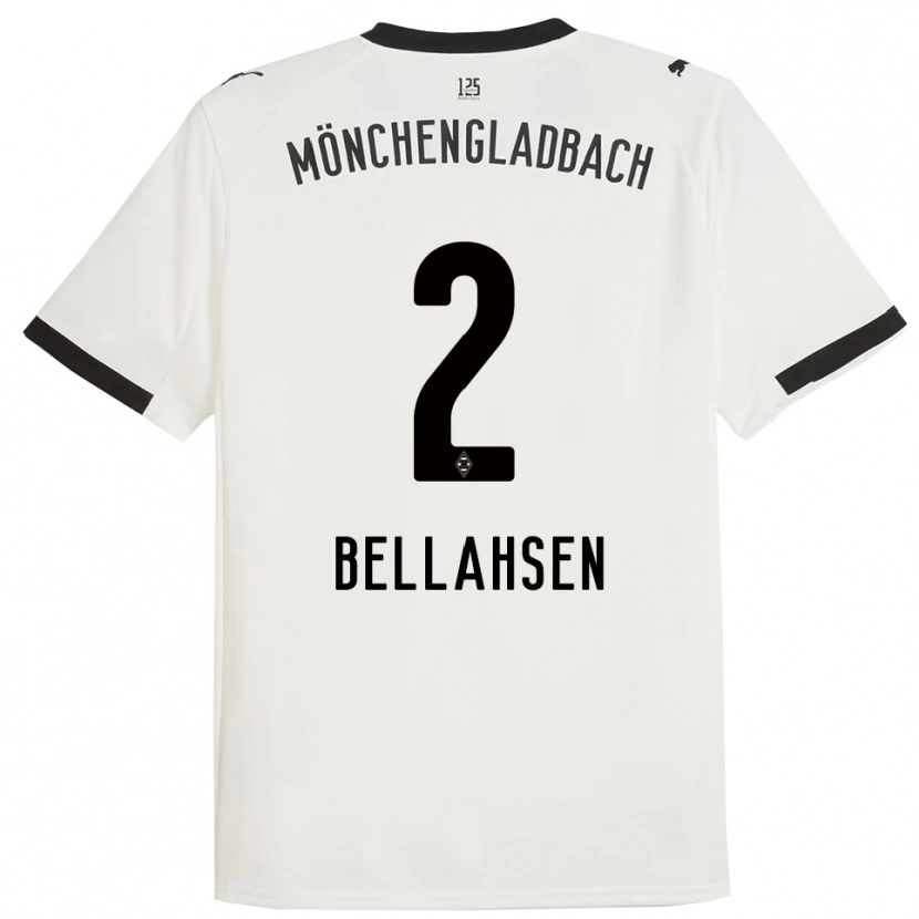 Danxen Dětské Joseph Bellahsen #2 Bílá Černá Domů Hráčské Dresy 2025/26 Dres