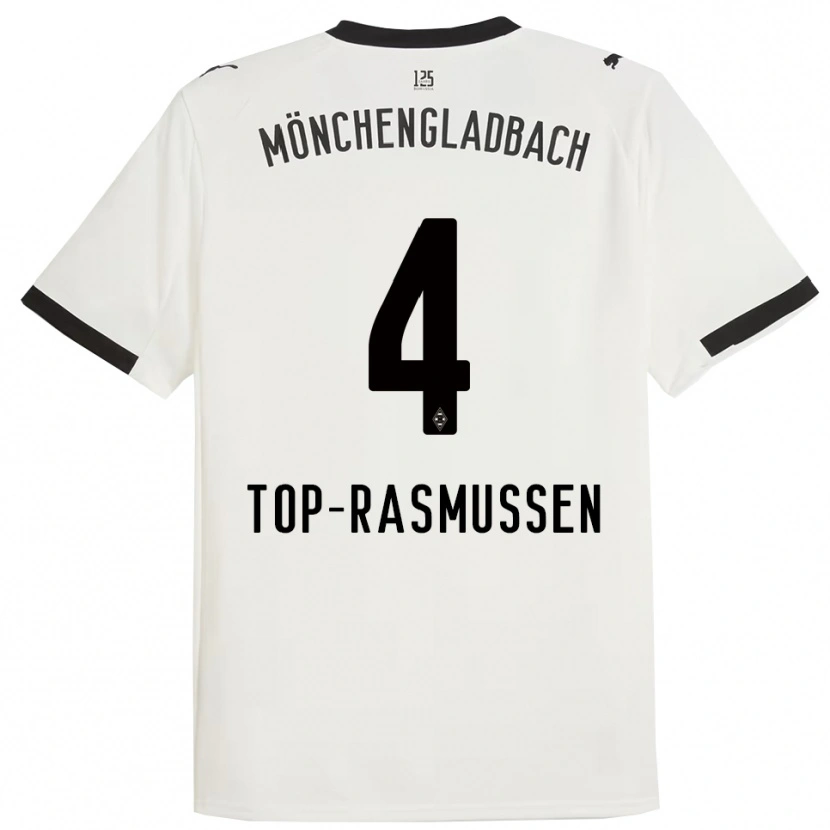 Danxen Dětské Tristan Top-Rasmussen #4 Bílá Černá Domů Hráčské Dresy 2025/26 Dres