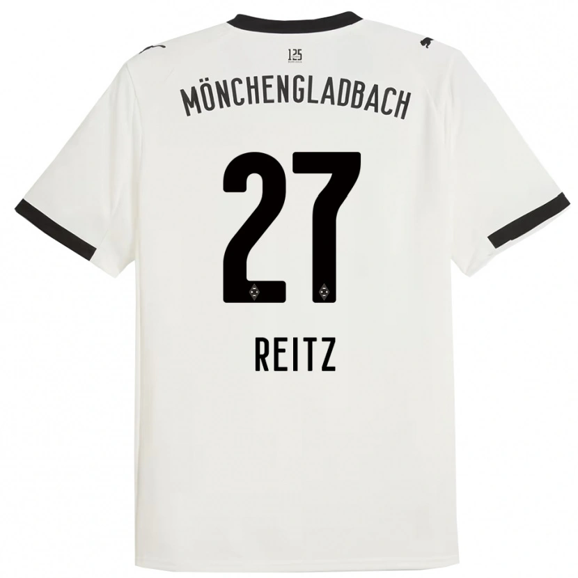 Danxen Dětské Rocco Reitz #27 Bílá Černá Domů Hráčské Dresy 2025/26 Dres