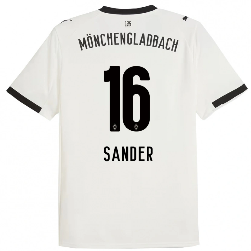 Danxen Dětské Philipp Sander #16 Bílá Černá Domů Hráčské Dresy 2025/26 Dres