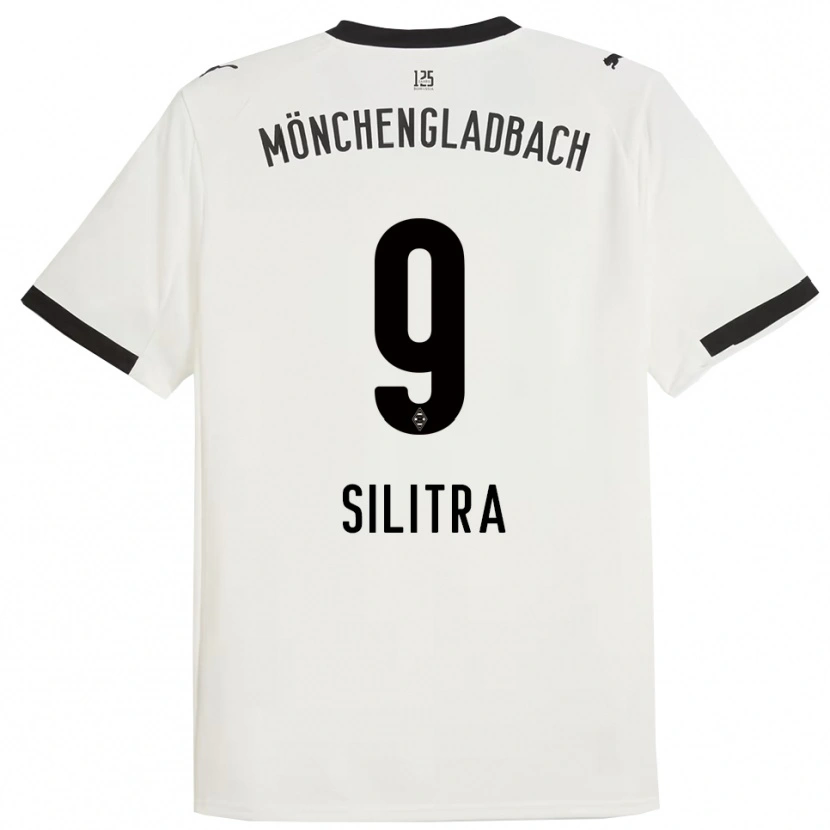Danxen Dětské Rareș Silitră #9 Bílá Černá Domů Hráčské Dresy 2025/26 Dres