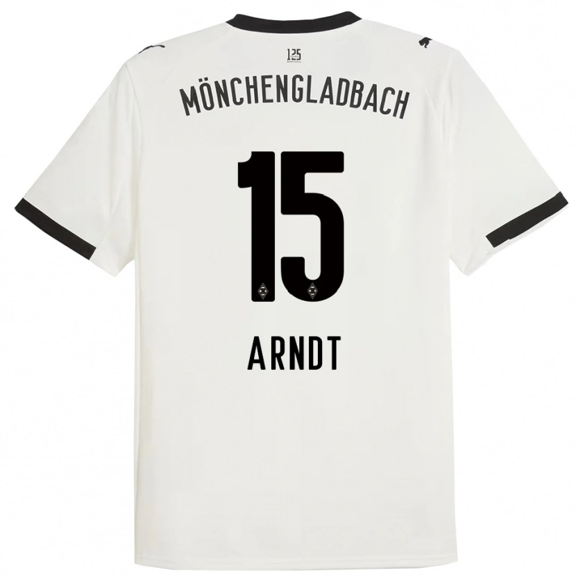 Danxen Dětské Leo Arndt #15 Bílá Černá Domů Hráčské Dresy 2025/26 Dres