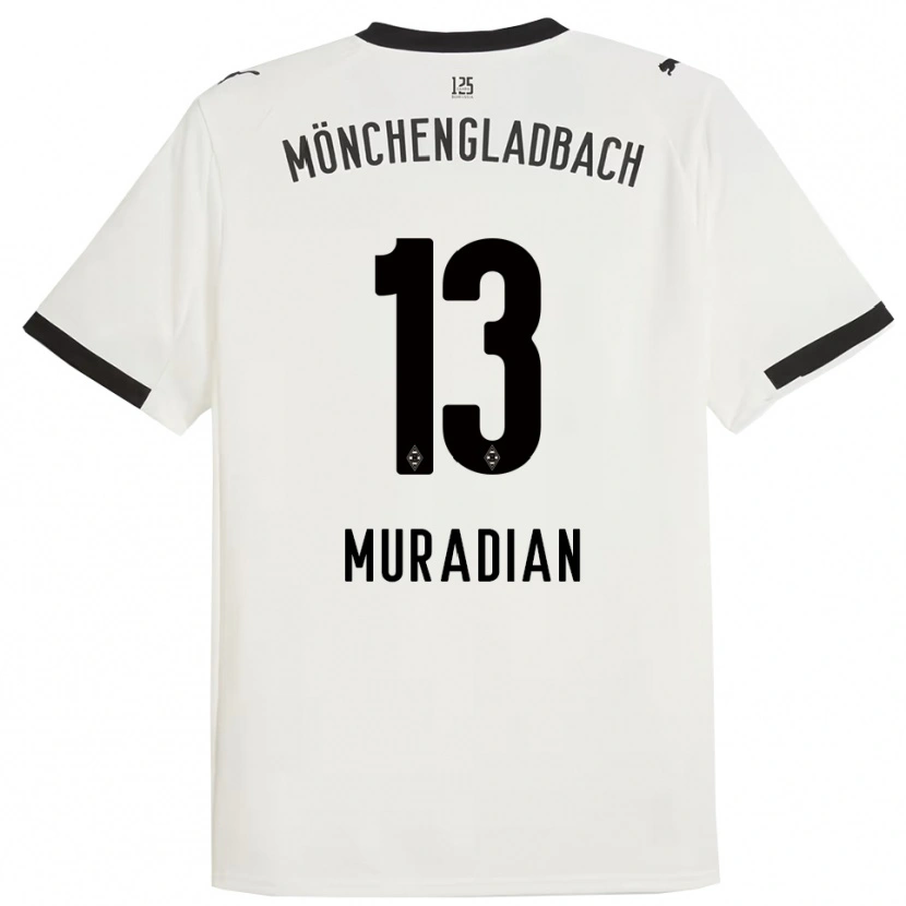 Danxen Dětské Artem Muradyan #13 Bílá Černá Domů Hráčské Dresy 2025/26 Dres