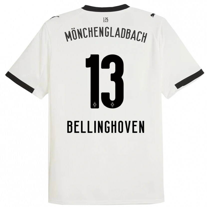 Danxen Dětské Christina Bellinghoven #13 Bílá Černá Domů Hráčské Dresy 2025/26 Dres