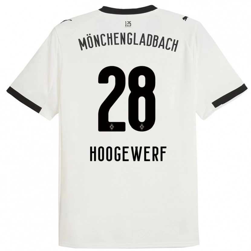 Danxen Dětské Dillon Hoogewerf #28 Bílá Černá Domů Hráčské Dresy 2025/26 Dres