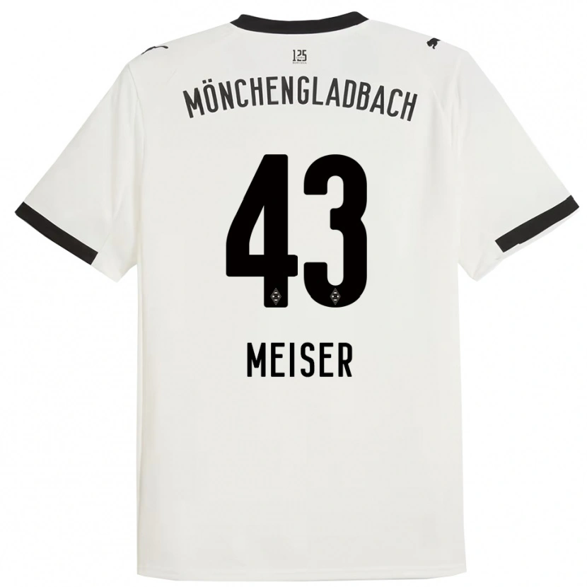 Danxen Dětské Tyler Meiser #43 Bílá Černá Domů Hráčské Dresy 2025/26 Dres