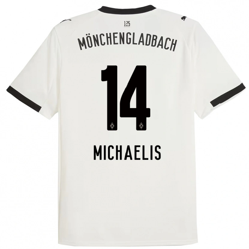 Danxen Dětské Yannick Michaelis #14 Bílá Černá Domů Hráčské Dresy 2025/26 Dres