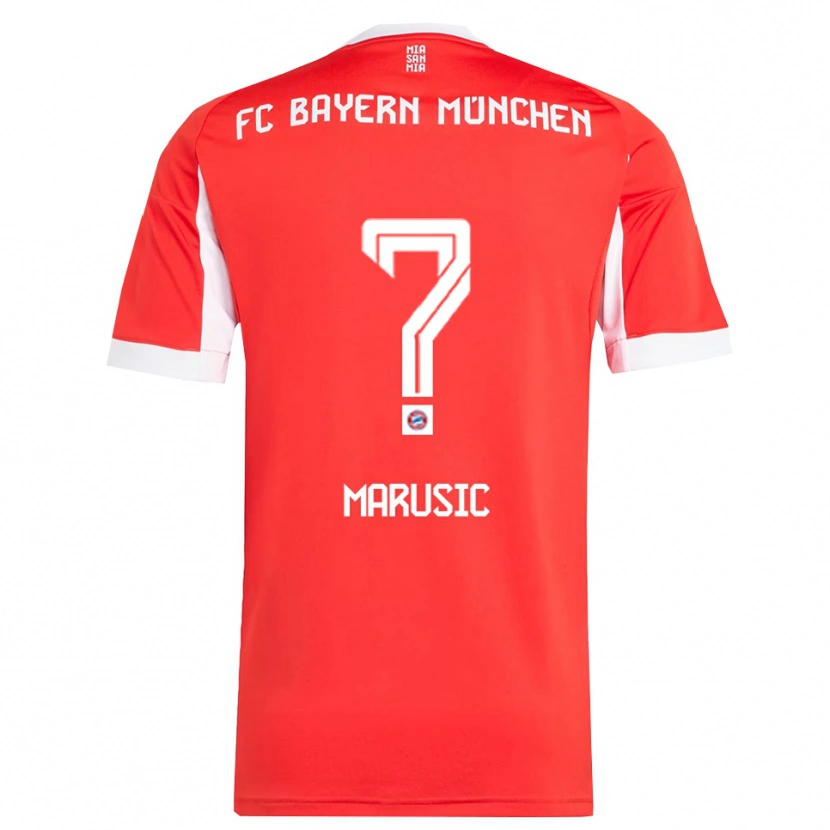 Danxen Dětské Gabriel Marusic #0 Červená Bílá Domů Hráčské Dresy 2025/26 Dres