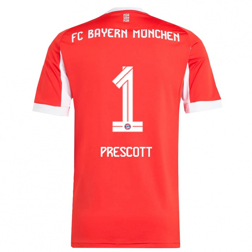 Danxen Dětské Leonard Prescott #1 Červená Bílá Domů Hráčské Dresy 2025/26 Dres