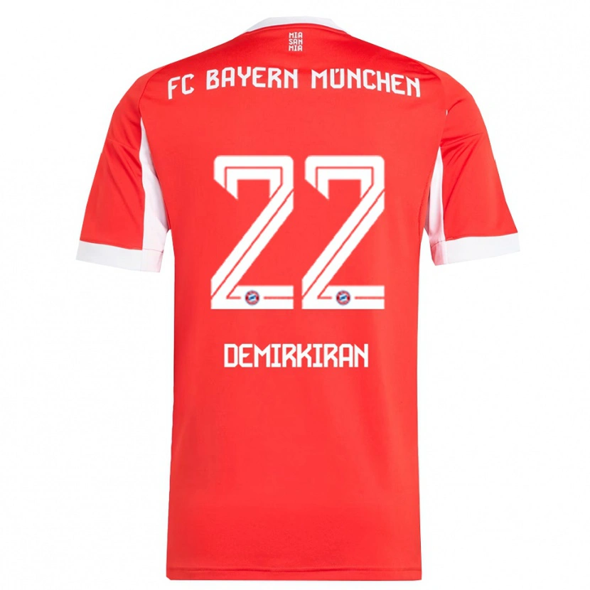 Danxen Dětské Ediz Demirkiran #22 Červená Bílá Domů Hráčské Dresy 2025/26 Dres