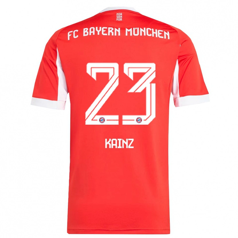 Danxen Dětské Manuel Kainz #23 Červená Bílá Domů Hráčské Dresy 2025/26 Dres