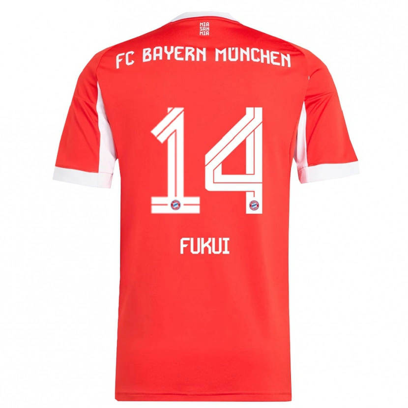Danxen Dětské Taichi Fukui #14 Červená Bílá Domů Hráčské Dresy 2025/26 Dres
