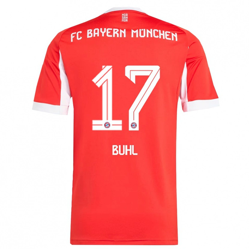 Danxen Dětské Klara Buhl #17 Červená Bílá Domů Hráčské Dresy 2025/26 Dres