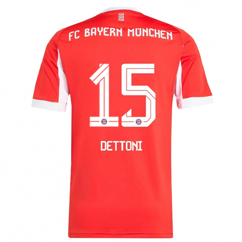 Danxen Dětské Grayson Dettoni #15 Červená Bílá Domů Hráčské Dresy 2025/26 Dres