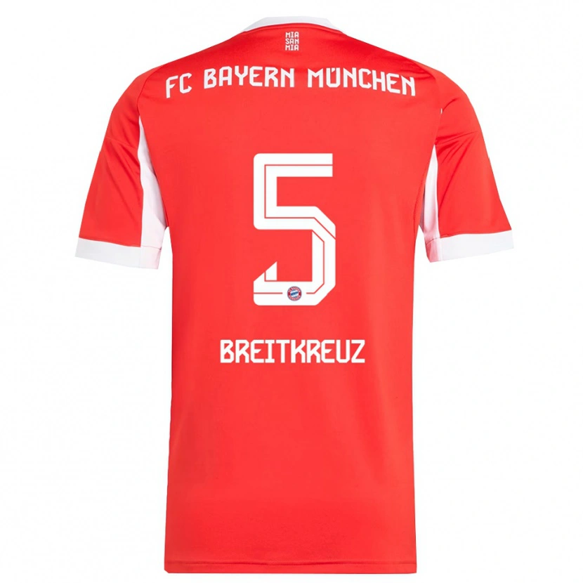 Danxen Dětské Steve Breitkreuz #5 Červená Bílá Domů Hráčské Dresy 2025/26 Dres