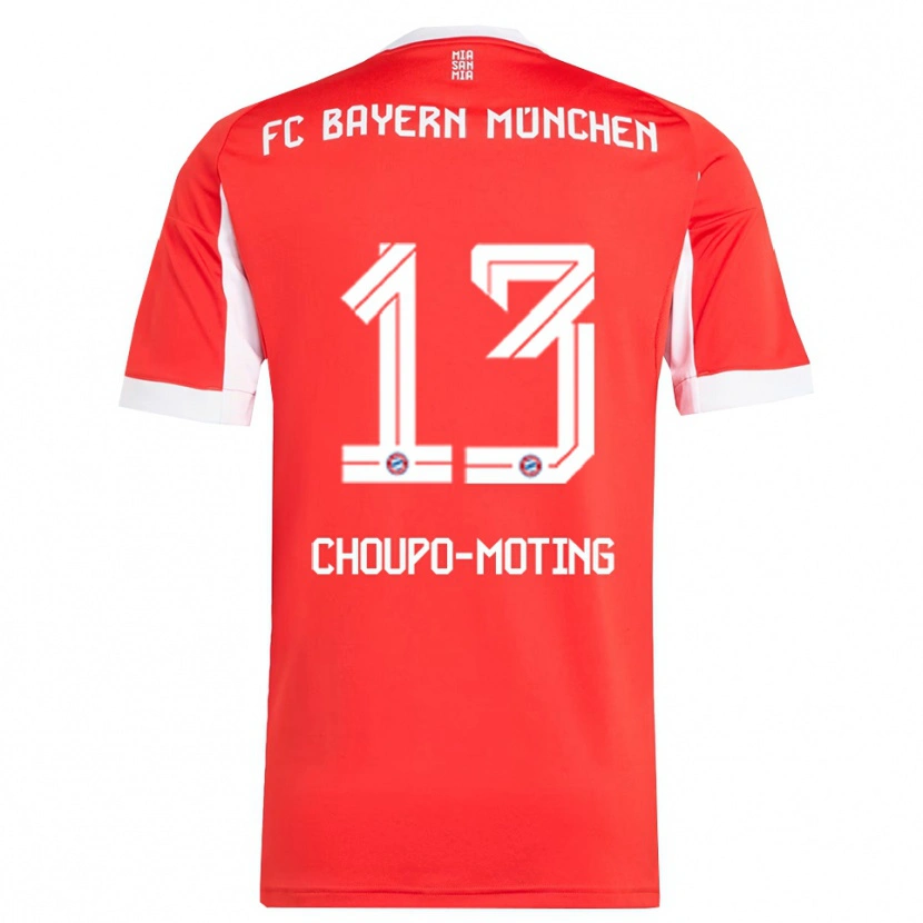 Danxen Dětské Eric Maxim Choupo-Moting #13 Červená Bílá Domů Hráčské Dresy 2025/26 Dres