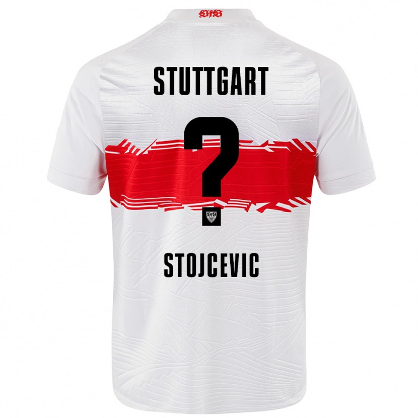 Danxen Dětské Martin Stojcevic #0 Bílá Červená Domů Hráčské Dresy 2025/26 Dres