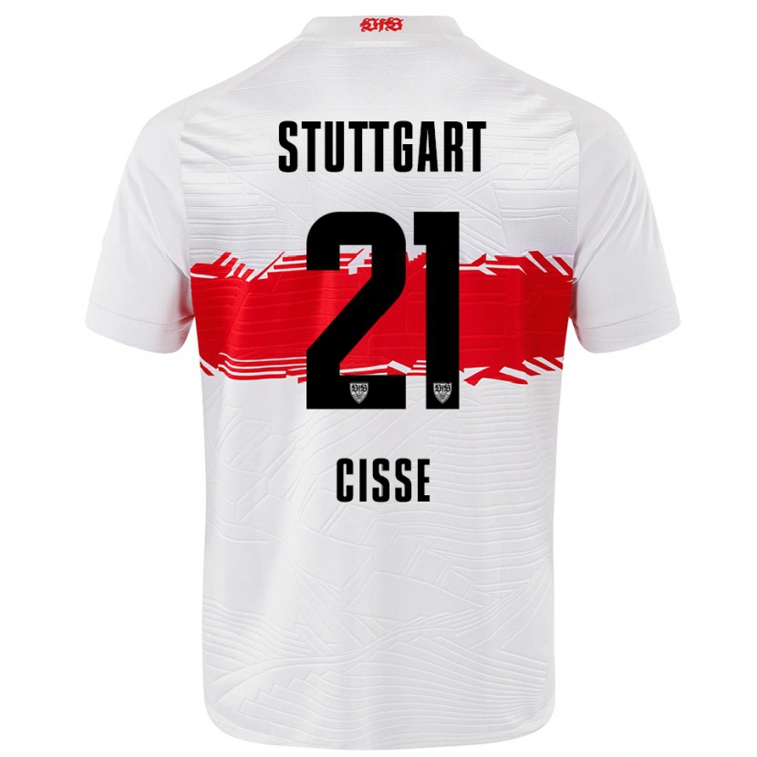 Danxen Dětské Moussa Cissé #21 Bílá Červená Domů Hráčské Dresy 2025/26 Dres