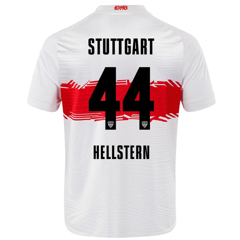 Danxen Dětské Florian Hellstern #44 Bílá Červená Domů Hráčské Dresy 2025/26 Dres