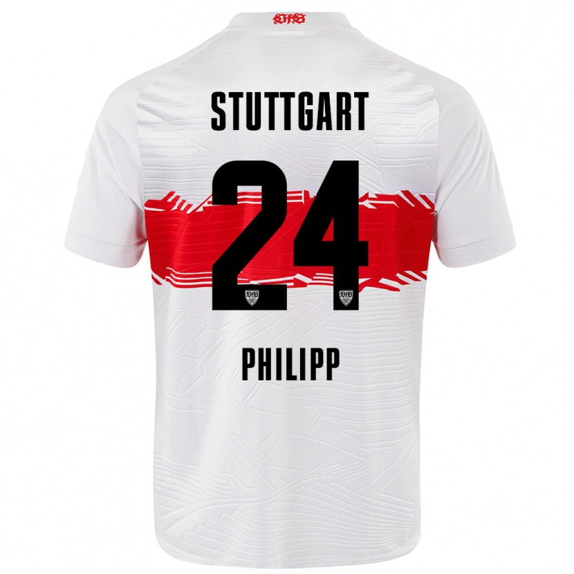 Danxen Dětské Celine Philipp #24 Bílá Červená Domů Hráčské Dresy 2025/26 Dres