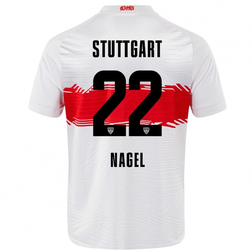 Danxen Dětské Lucas Nagel #22 Bílá Červená Domů Hráčské Dresy 2025/26 Dres