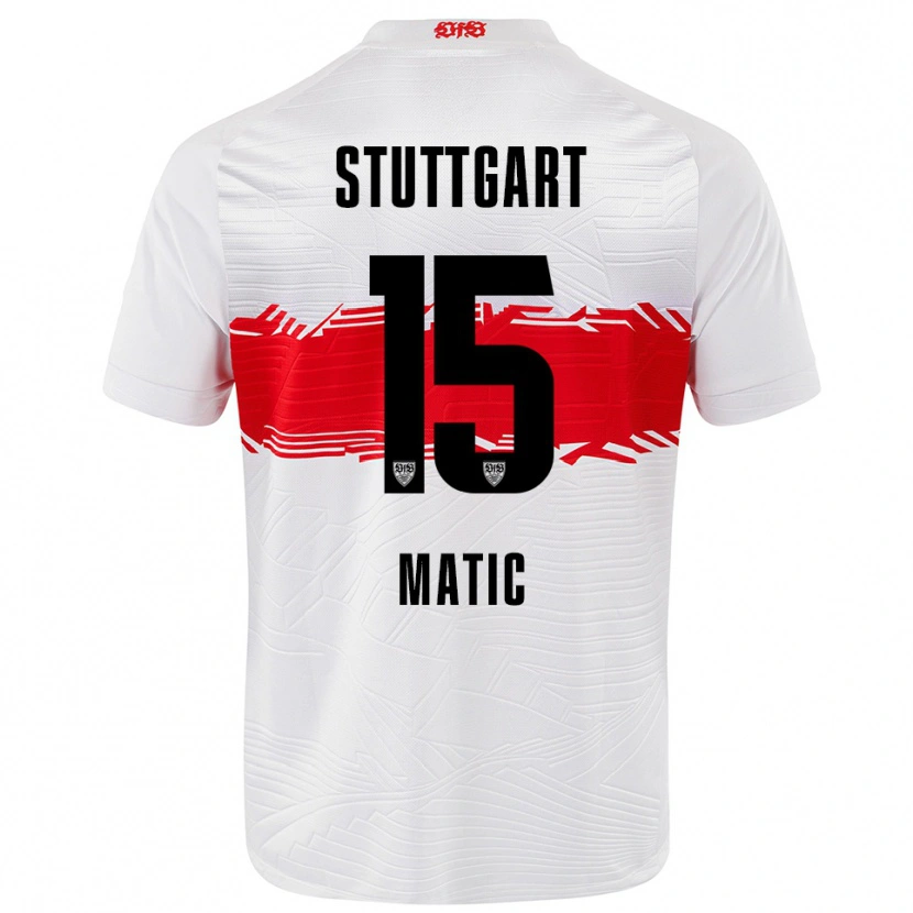 Danxen Dětské Nikolas Matic #15 Bílá Červená Domů Hráčské Dresy 2025/26 Dres
