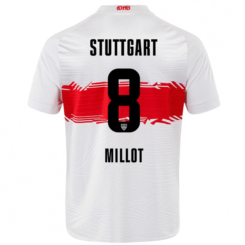Danxen Dětské Enzo Millot #8 Bílá Červená Domů Hráčské Dresy 2025/26 Dres