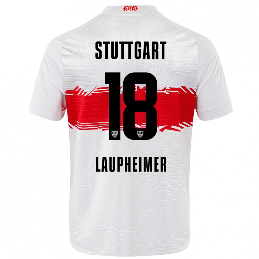 Danxen Dětské Lukas Laupheimer #18 Bílá Červená Domů Hráčské Dresy 2025/26 Dres