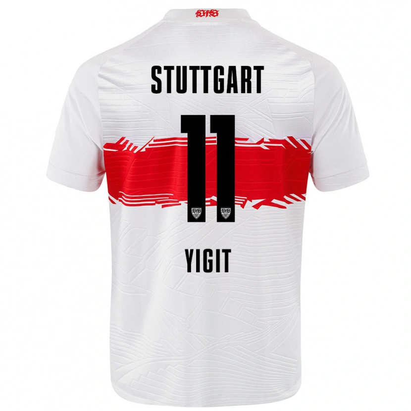 Danxen Dětské Ertugrul Yigit #11 Bílá Červená Domů Hráčské Dresy 2025/26 Dres