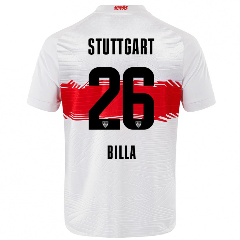 Danxen Dětské Nicole Billa #26 Bílá Červená Domů Hráčské Dresy 2025/26 Dres