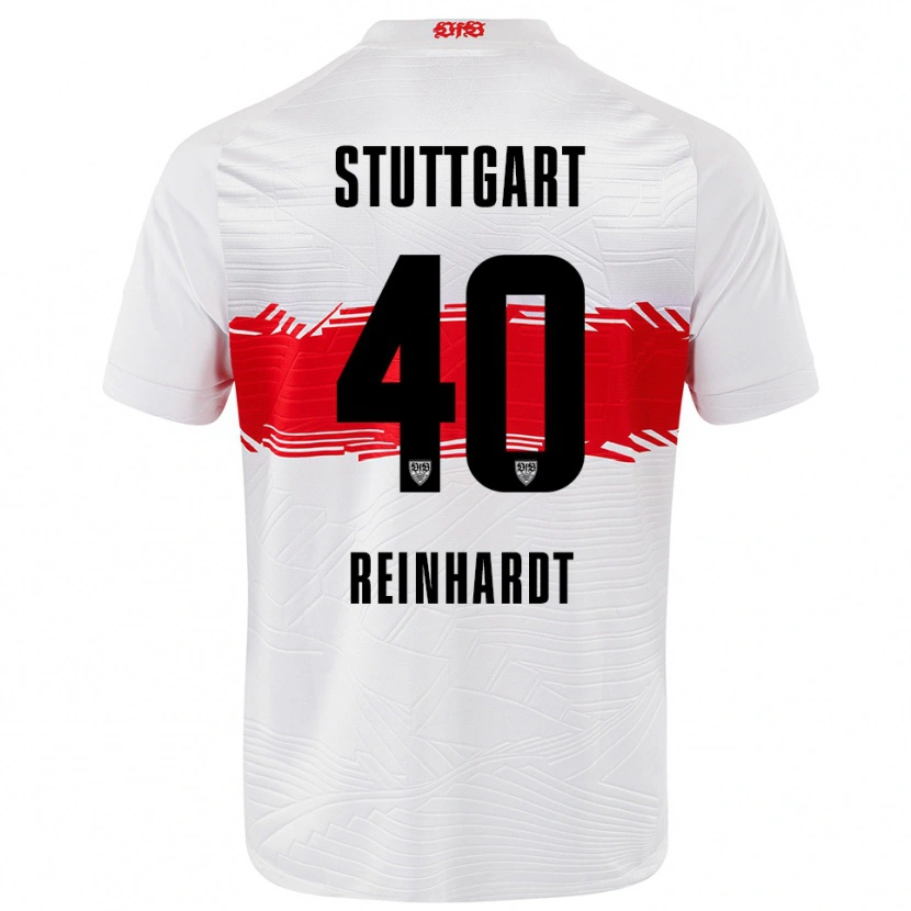 Danxen Dětské Peter Reinhardt #40 Bílá Červená Domů Hráčské Dresy 2025/26 Dres