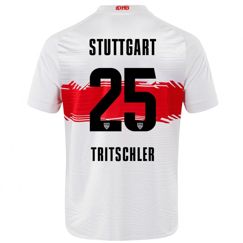 Danxen Dětské David Tritschler #25 Bílá Červená Domů Hráčské Dresy 2025/26 Dres