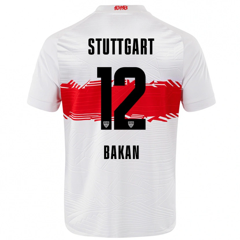 Danxen Dětské Eren Bakan #12 Bílá Červená Domů Hráčské Dresy 2025/26 Dres