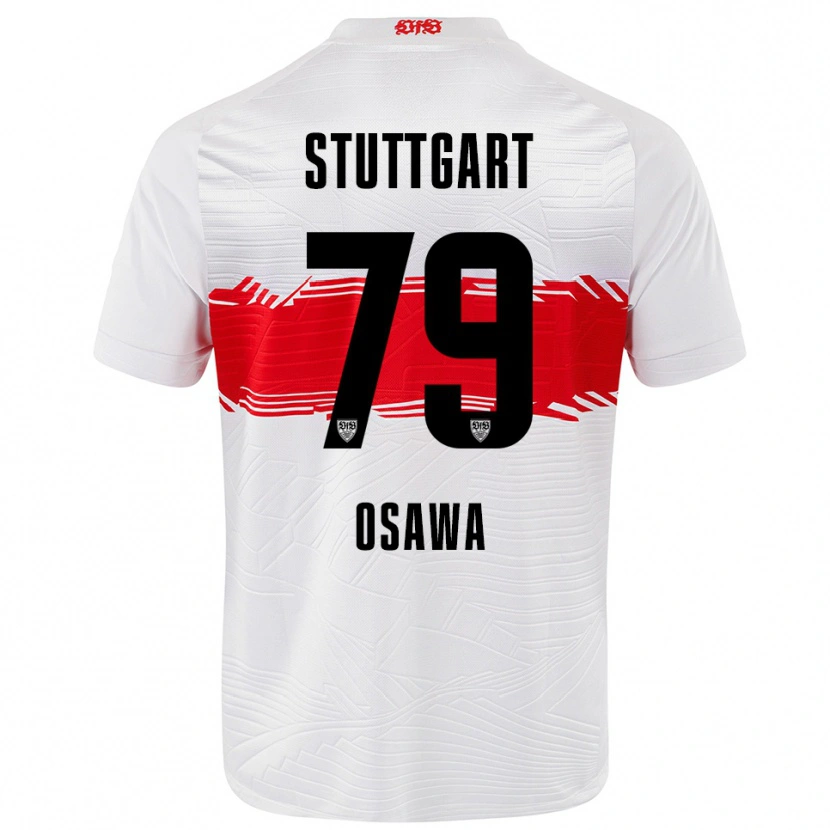 Danxen Dětské Haruka Ōsawa #79 Bílá Červená Domů Hráčské Dresy 2025/26 Dres