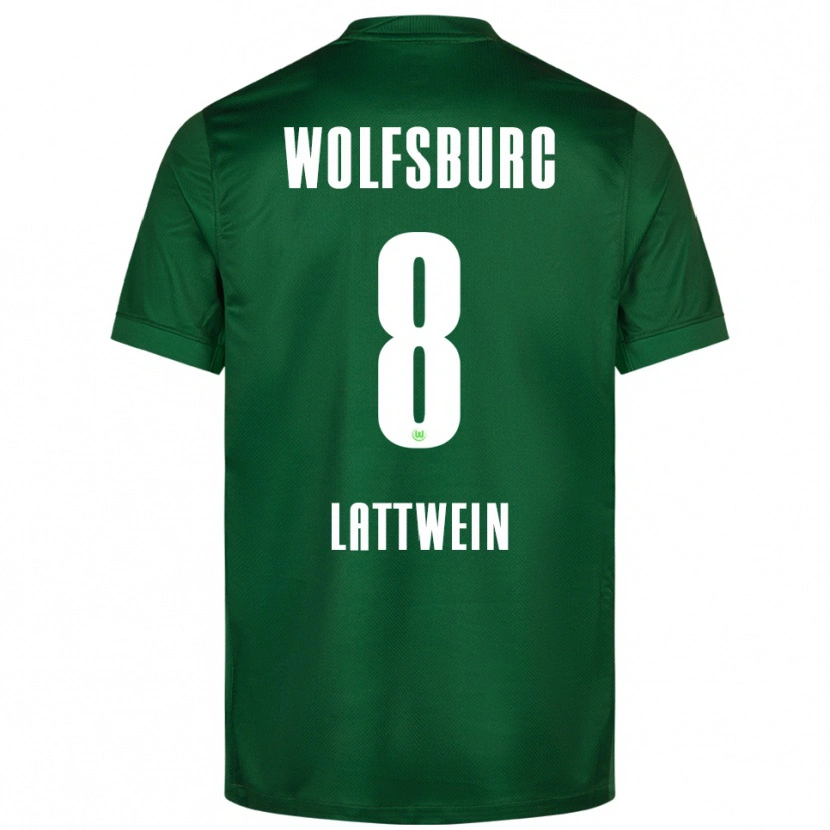 Danxen Dětské Lena Lattwein #8 Zelená Bílá Domů Hráčské Dresy 2025/26 Dres
