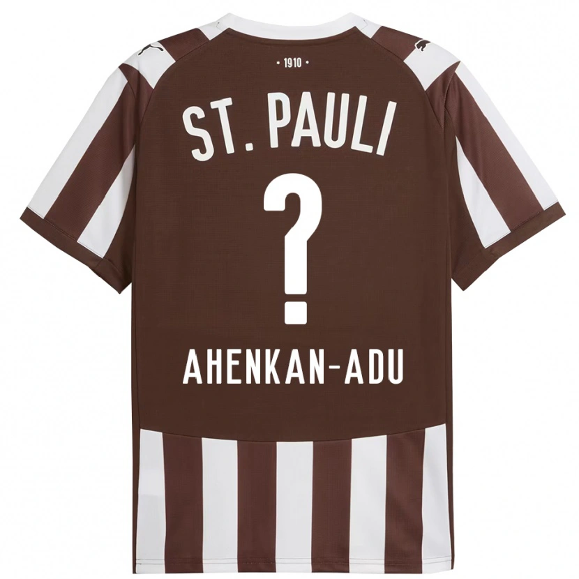 Danxen Dětské Calvin Ahenkan-Adu #0 Kávová Bílá Domů Hráčské Dresy 2025/26 Dres