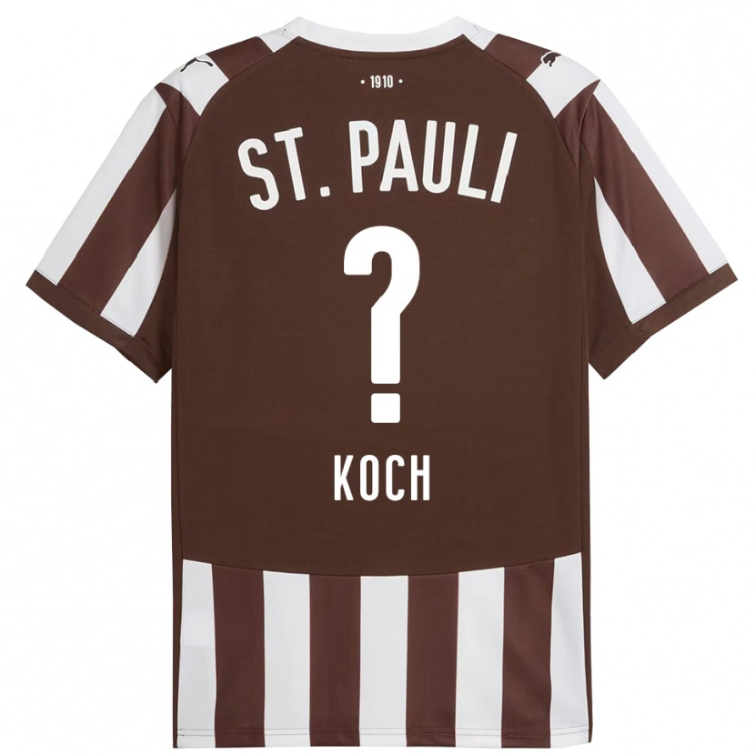 Danxen Dětské Philip Koch #0 Kávová Bílá Domů Hráčské Dresy 2025/26 Dres