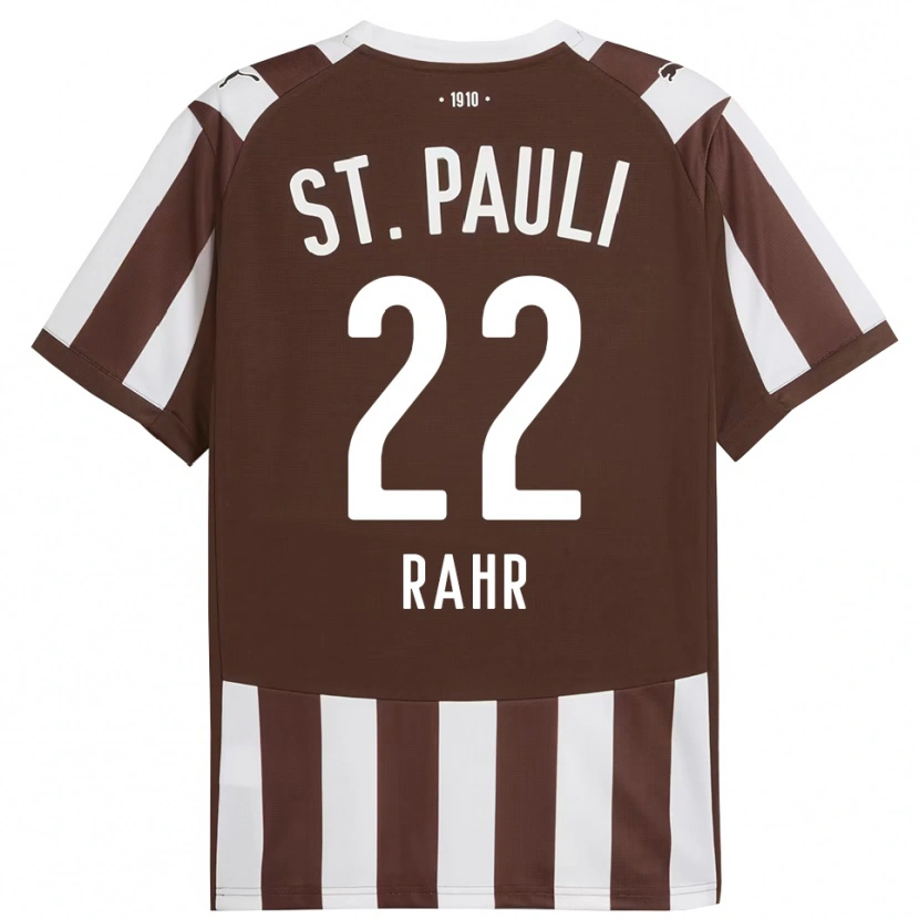 Danxen Dětské Calvin Rahr #22 Kávová Bílá Domů Hráčské Dresy 2025/26 Dres