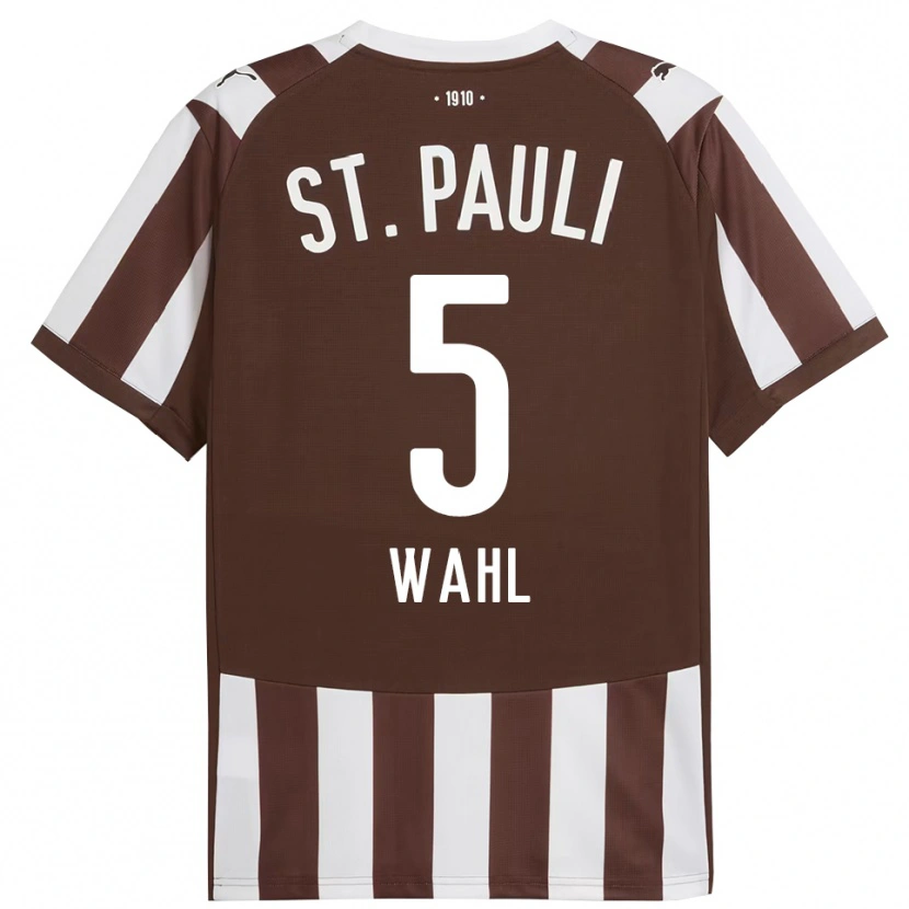 Danxen Dětské Hauke Wahl #5 Kávová Bílá Domů Hráčské Dresy 2025/26 Dres