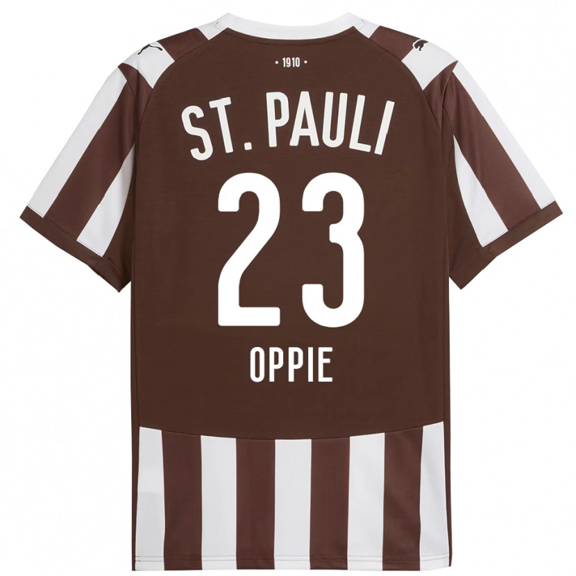 Danxen Dětské Louis Oppie #23 Kávová Bílá Domů Hráčské Dresy 2025/26 Dres