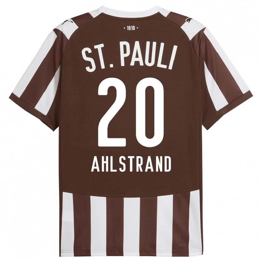 Danxen Dětské Erik Ahlstrand #20 Kávová Bílá Domů Hráčské Dresy 2025/26 Dres